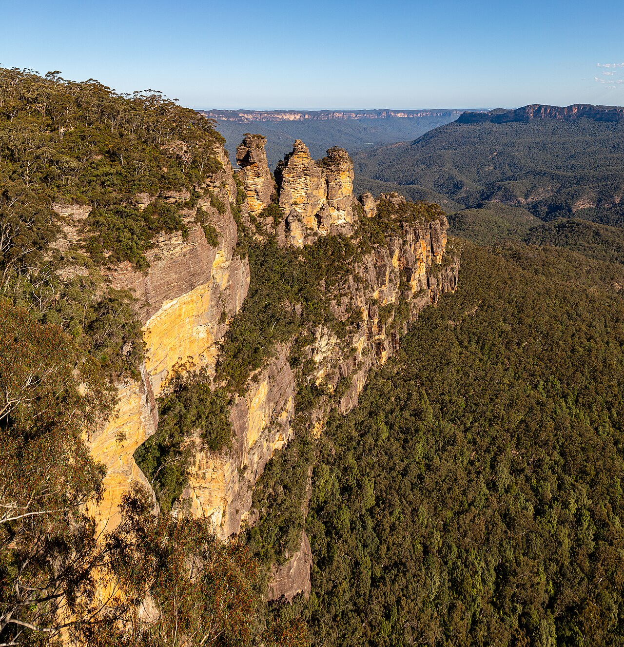 Fotografía real de las montañas Three Sisters en Blue Mountains, Australia